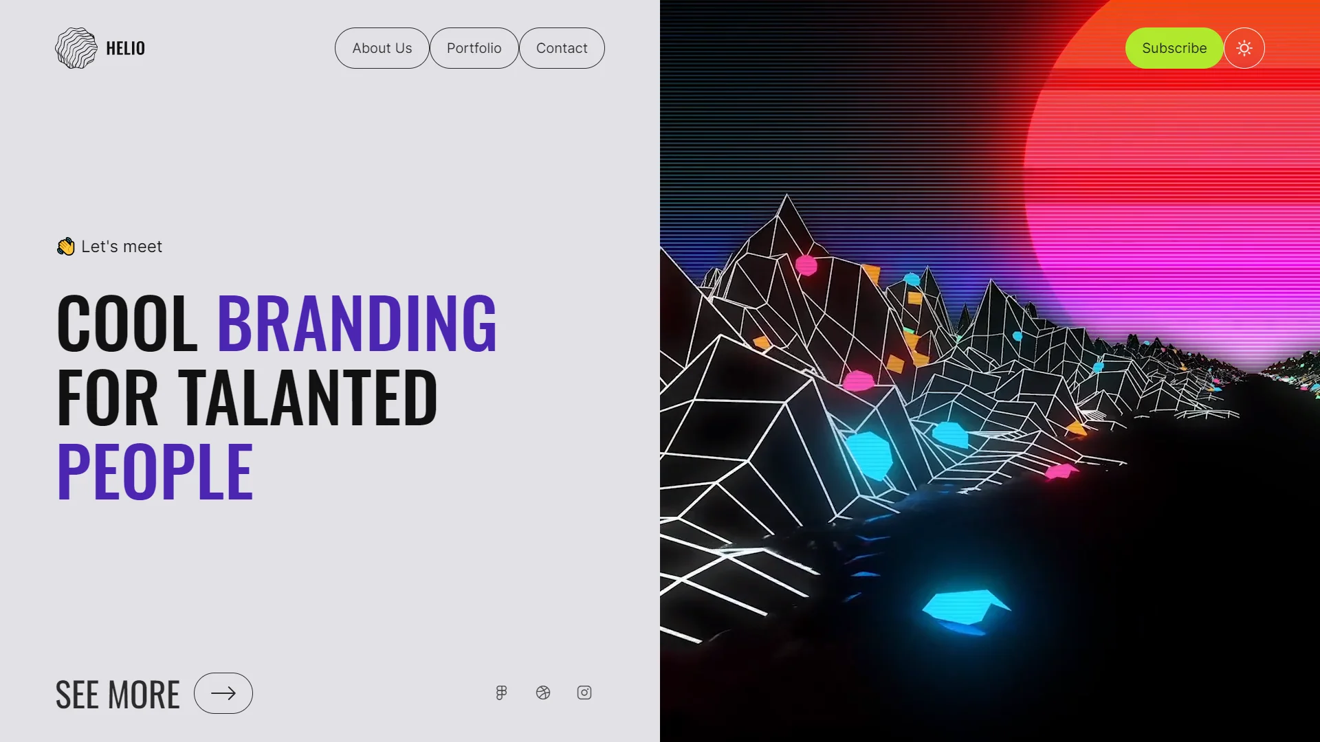 Helio Coming Soon Template Preview Screen